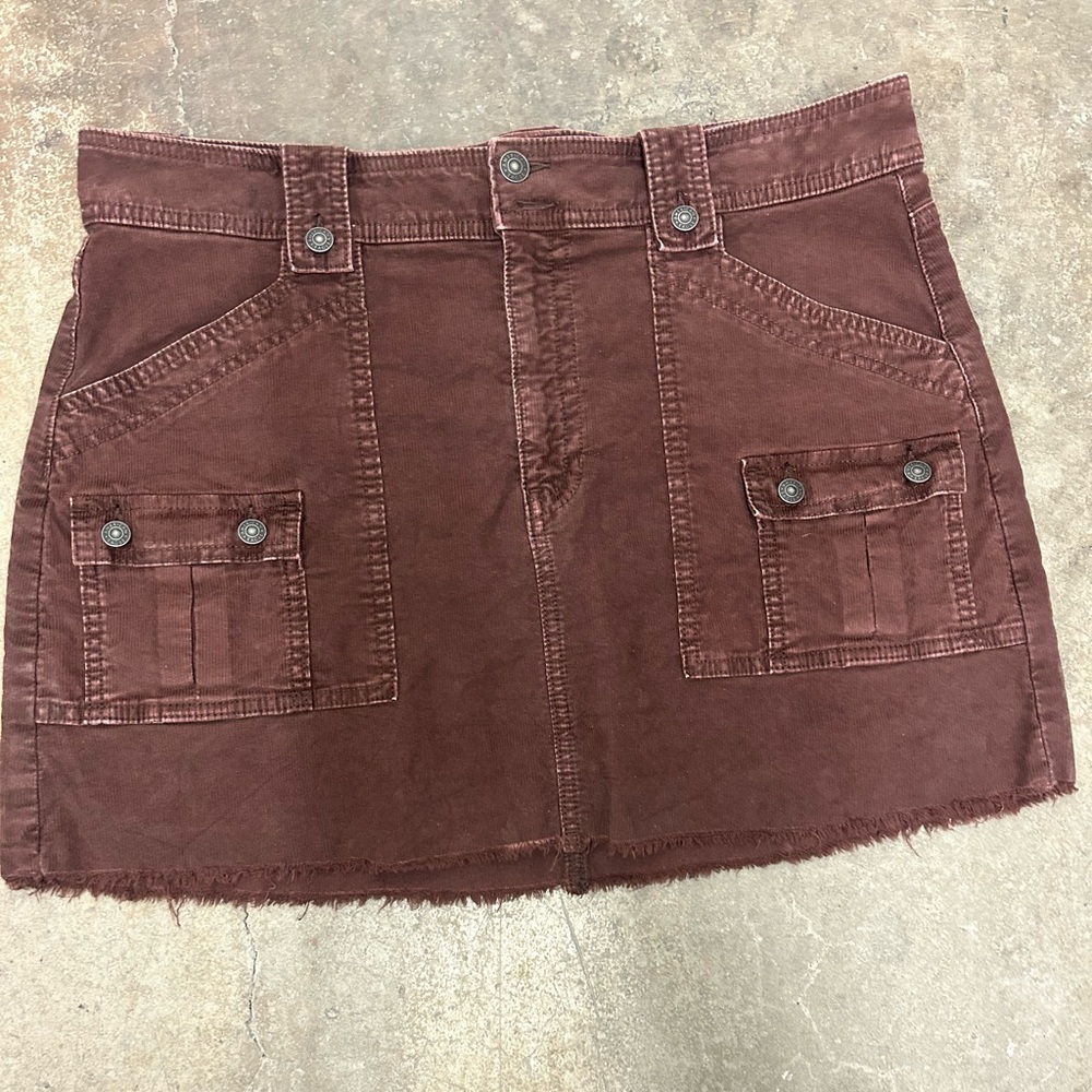 American Eagle Outfitters Brown corduroy cargo skirt
